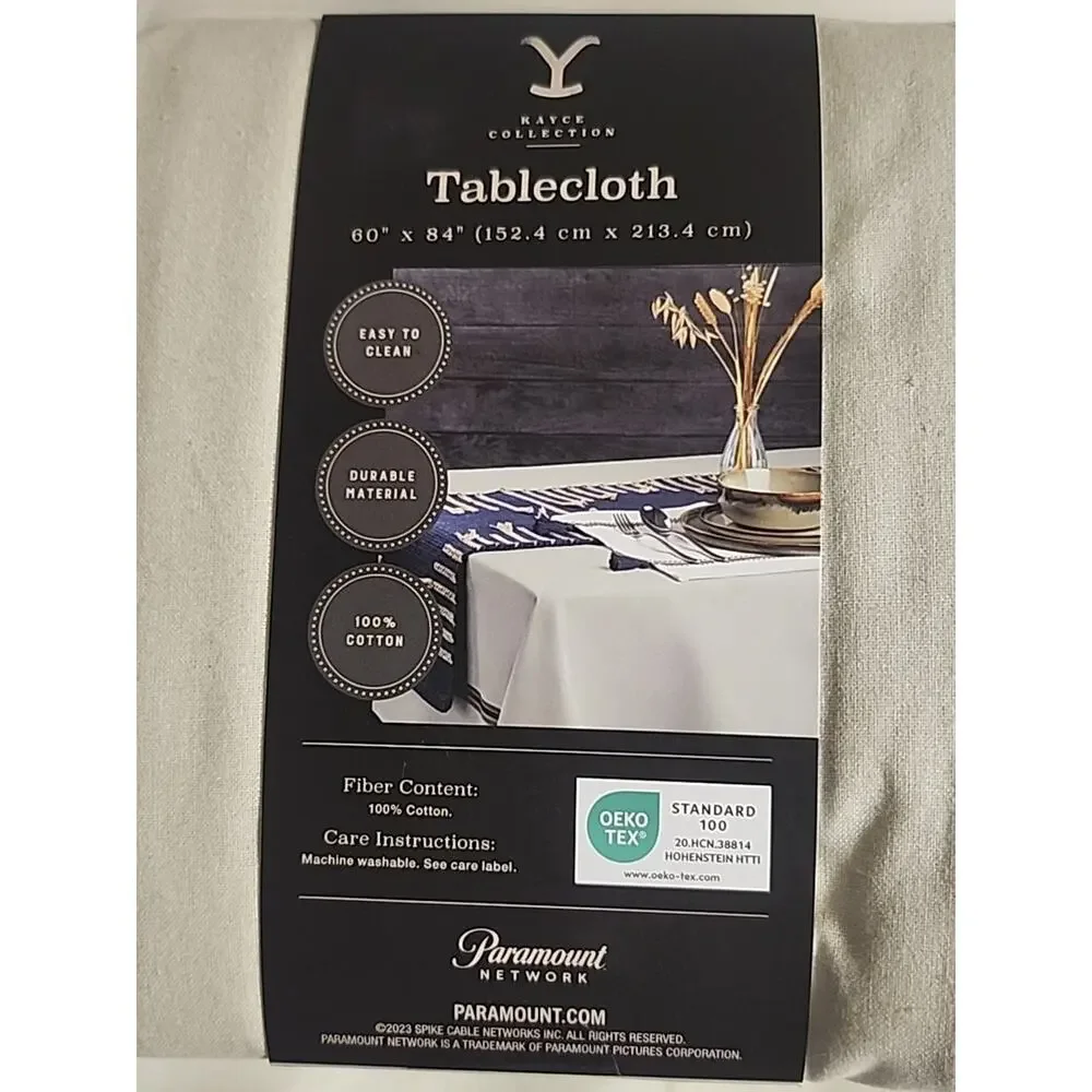Yellowstone Kayce Collection Textile Tablecloth 60